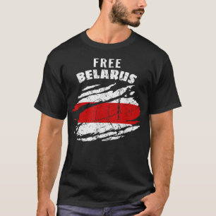 Free Belarus Flag Support Belarus Protest Belar T-Shirt