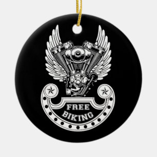 Free biking ceramic tree decoration