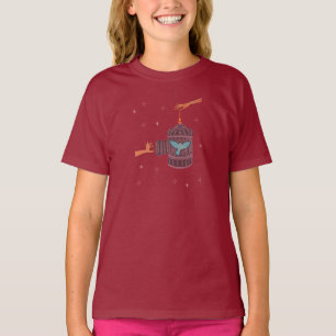 Free Bird Birdcage Folk Art Hands and Blue Bird T-Shirt