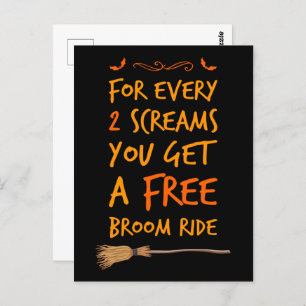 Free Broom Ride Postcard