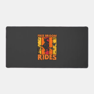 Free Broom Rides Halloween Flying Witch Ghost Bats Desk Mat