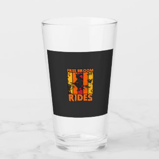 Free Broom Rides Halloween Flying Witch Ghost Bats Glass