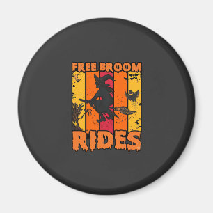 Free Broom Rides Halloween Flying Witch Ghost Bats Magnet