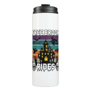 Free Broom Rides Halloween Haunted House Witch Sku Thermal Tumbler