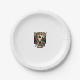 Free Broom Rides Halloween Witch Cat Skulls_1 Paper Plate