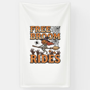 Free Broom Rides Halloween Witch Skeleton Design_1 Banner