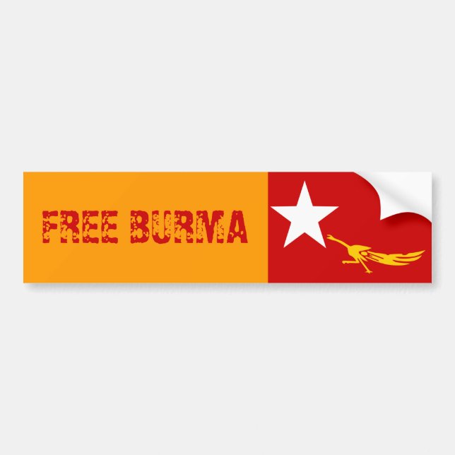 FREE BURMA BUMPER STICKER (Front)