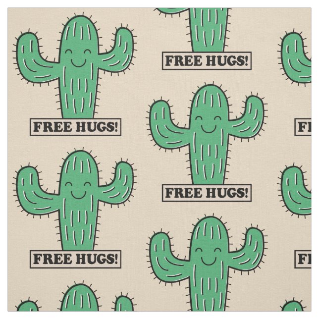 Free Cactus Hugs custom fabric (Swatch)