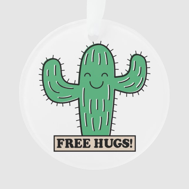 Free Cactus Hugs ornament (Front)