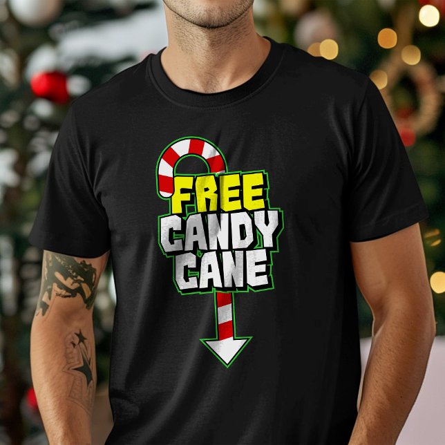Free Candy Cane Funny Christmas T-Shirt (Creator Uploaded)