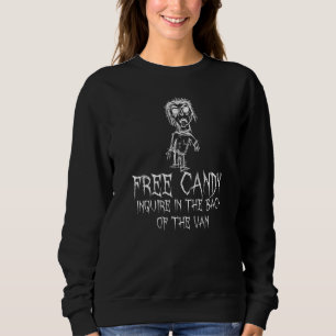 Free Candy Enquire In The Halloween Costume Word   Sweatshirt