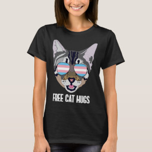 Free Cat Hugs  Cat Trans Pride T-Shirt