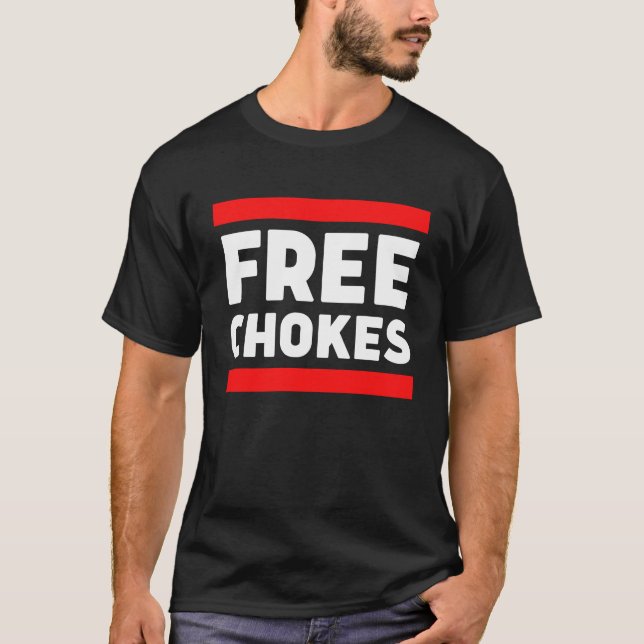 Free Chokes  MMA Jiu Jitsu and Judo Fighter T-Shirt (Front)
