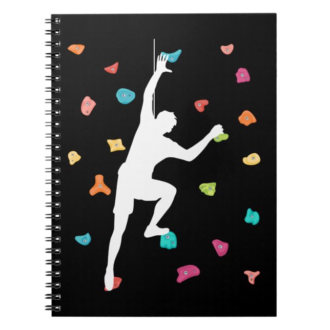 Free Climbing Men Bouldering Notebook (Front)