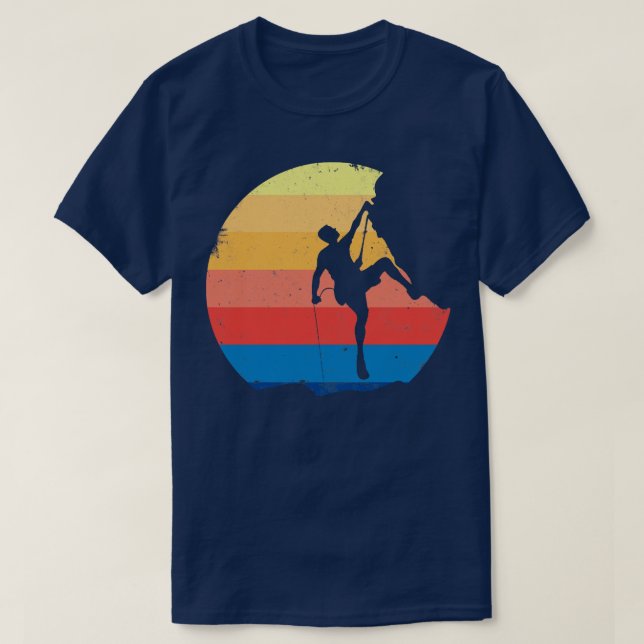 Free Climbing Mountaineering Climbers T-Shirt (Design Front)
