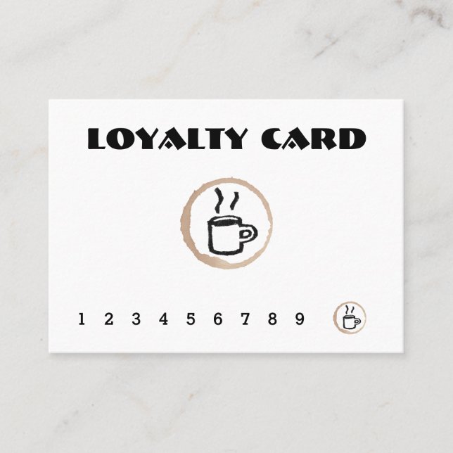 Free Coffee Coffee Shop Loyalty Card (Front)