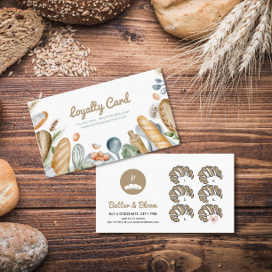Free Croissant Boho Bakery Loyalty Card