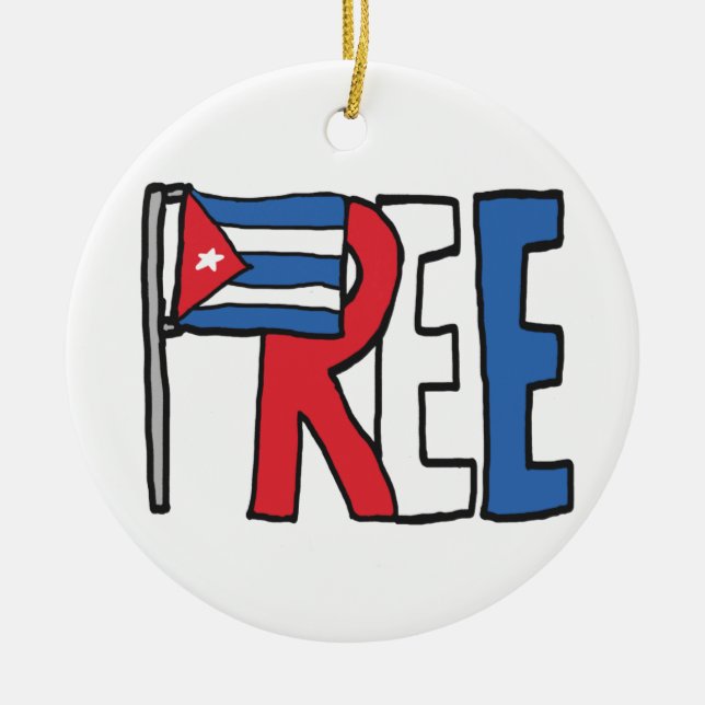 Free Cuba Ceramic Tree Decoration (Front)