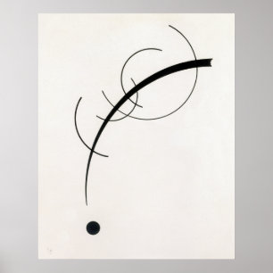 Free Curve to the Point by Wassily Kandinsky Poster
