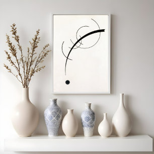 Free Curve to the Point -Vasily Kandinsky Poster