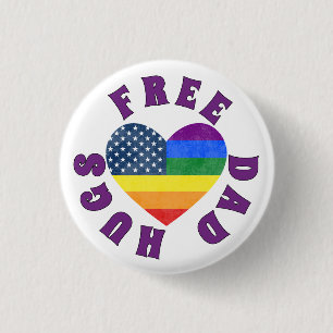 Free Dad Hugs 3 Cm Round Badge