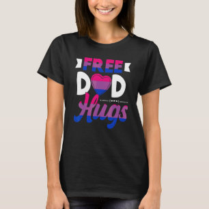 Free Dad Hugs Bisexual Flag Bisexuality Pride Day T-Shirt