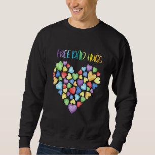 Free Dad Hugs Free Dad Hugs Inclusive Pride Lgbt Sweatshirt