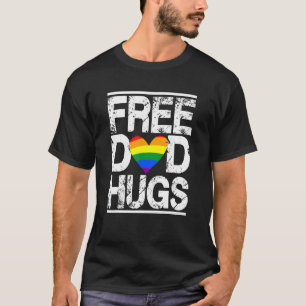 Free Dad Hugs Lgbt Pride Stepfather Daddy Papa T-Shirt