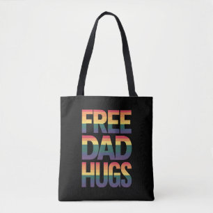 Free Dad Hugs LGBTQ Gay Pride Month Proud Ally Tote Bag