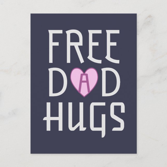 Free Dad hugs Postcard (Front)