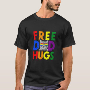 Free Dad Hugs Purride Proud Allys Cat Fathers T-Shirt