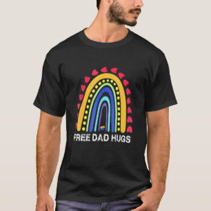Free Dad Hugs Rainbow Heart Gay Pride Lgbt - Free T-Shirt
