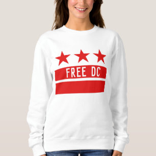 Free DC Inspired by Washington DC Flag Sweatshirt