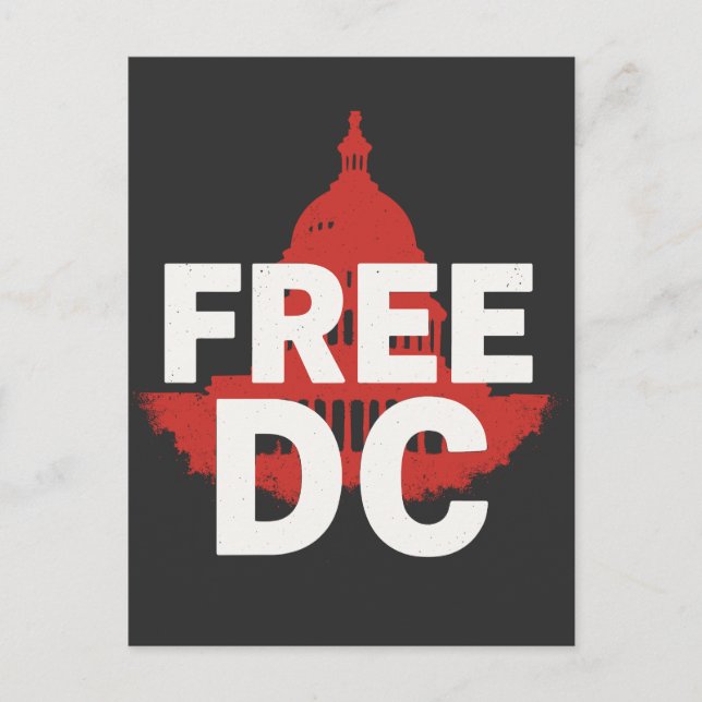 Free DC Political Protest Design Holiday Postcard (Front)