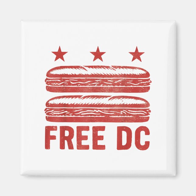 Free Dc Sub Sandwich Dc Sandwich Guy  Magnet (Front)