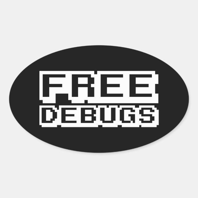 FREE DEBUGS OVAL STICKER (Front)