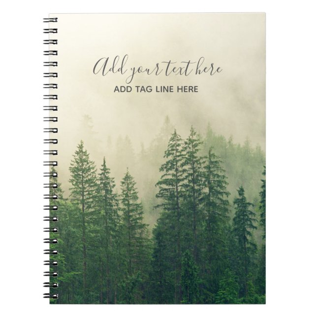 FREE DESIGN Forest Trees Custom BUDGET Notebook (Front)