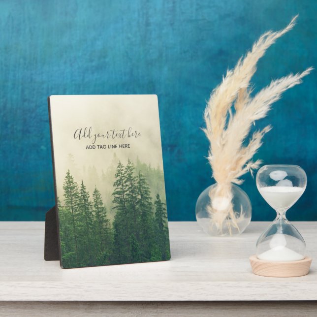 FREE DESIGN Forest Trees Custom BUDGET Plaque (Side)
