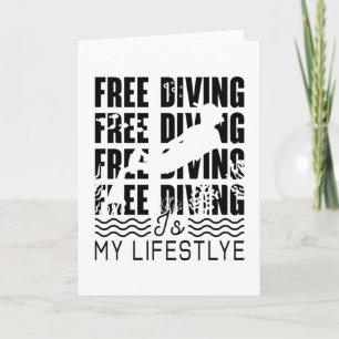 Free Diving Is My Lifestyle Apnoe Freediver Dive Card