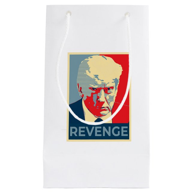 Free Donald Trump mug shot republican revenge MAGA Small Gift Bag (Front)