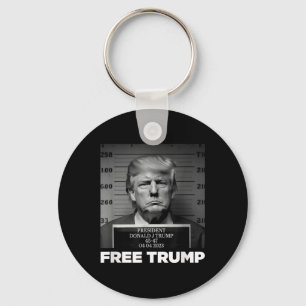 Free Donald Trump Mugshot  Key Ring