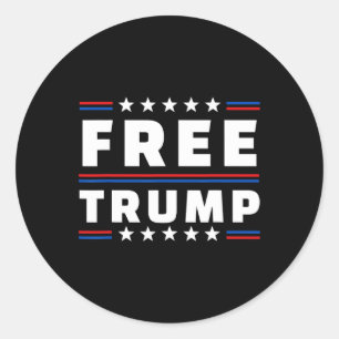 Free Donald Trump Republican Support  Classic Round Sticker