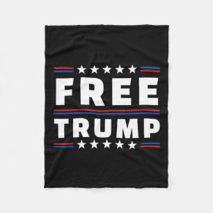 Free Donald Trump Republican Support Fleece Blanket