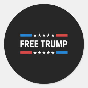 Free Donald Trump Republican Support Pro Trump Ame Classic Round Sticker