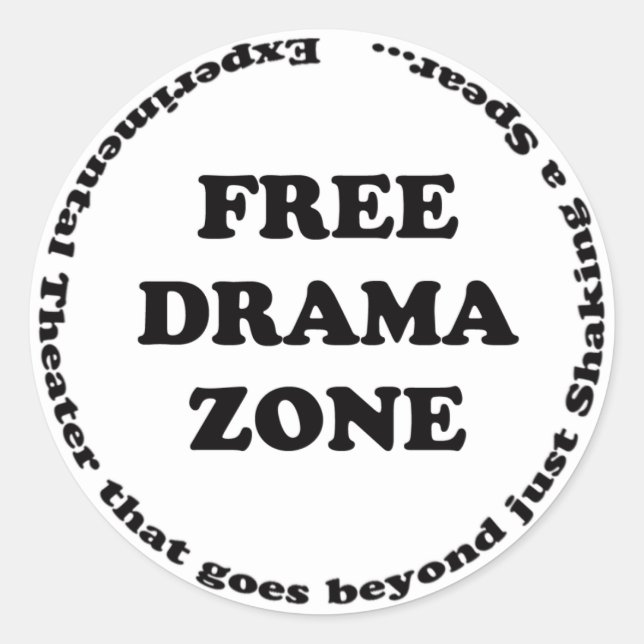 Free Drama Zone Sticker (Front)