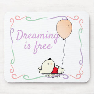 Free Dreams Bear with Balloons Mouse Pad