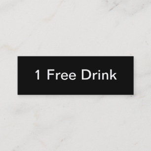 Free Drink Business Card