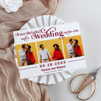 Free Drinks Casual Wedding Save The Date 3 Photo