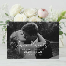Free Drinks Elegant Modern Romantic Photo Wedding