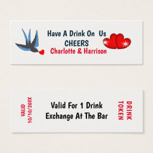 Free Drinks Token Personallized